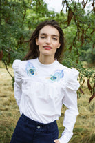 Blouse Martina Blanc à la fois élégante et casual pour un look ultra féminin