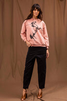 Sweatshirt Angela Indomable Vieux Rose des sweatshirts femmes basiques épurés