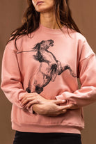 Sweatshirt Angela Indomable Vieux Rose sweatshirt femme, pièce basique et vêtement cocooning du quotidien