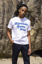 T-Shirt Mario Misericordia América Latina Blanc t-shirts pour homme unis ou imprimés en coton agréable à porter