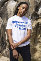 T-Shirt Mario Misericordia América Latina Blanc t-shirts pour homme unis ou imprimés en coton agréable à porter