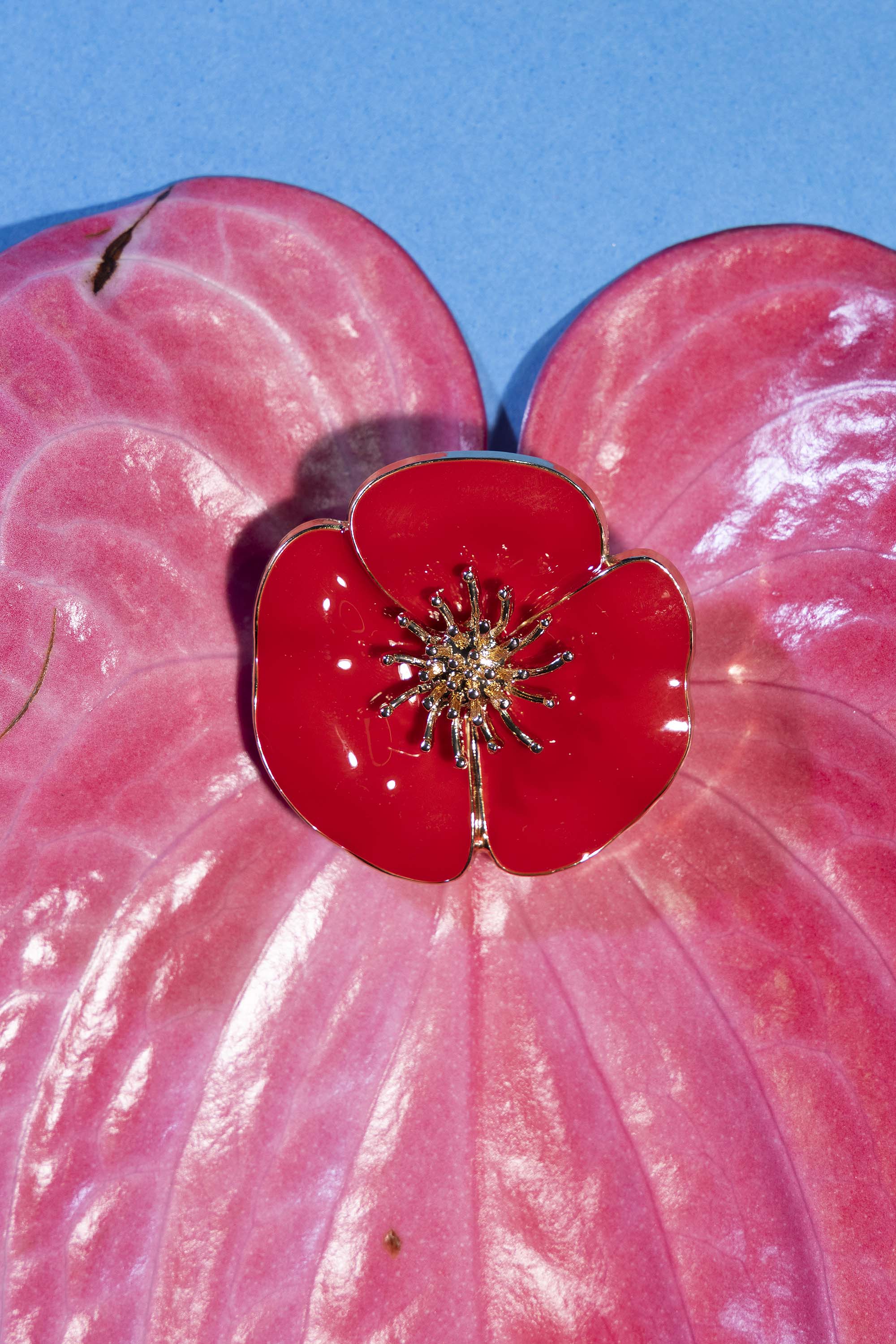 Heart shaped hot sale poppy brooch