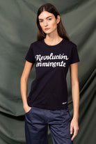 T-Shirt Medallon Revolucion Inminente Bleu Marine allure féminine et sportswear pour un look de ville