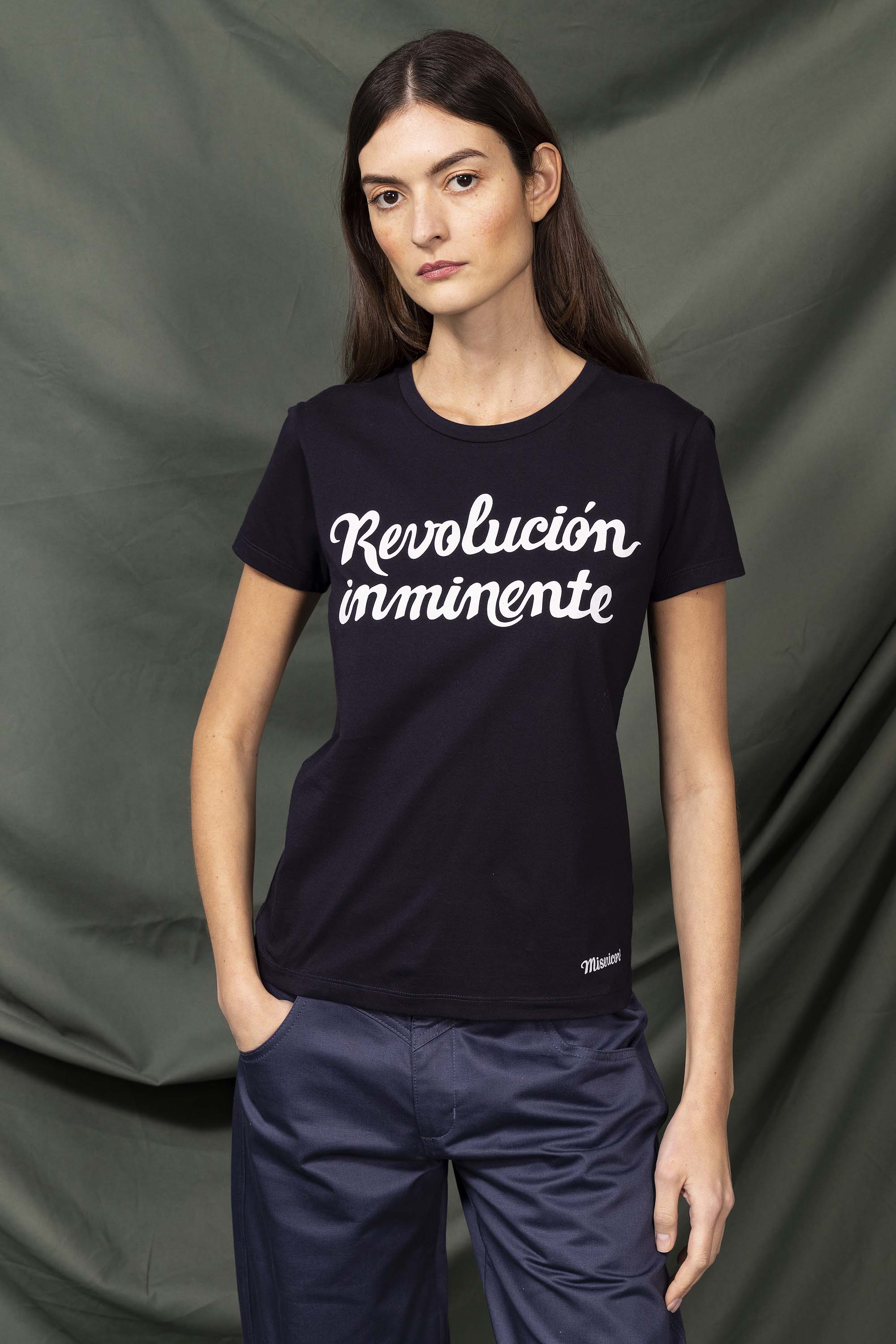 T-Shirt Medallon Revolucion Inminente Bleu Marine allure féminine et sportswear pour un look de ville